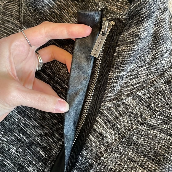 Calvin Klein Side Zip Office Career Wool Blend Jacket Women’s XS Sweater Moto - Picture 5 of 9